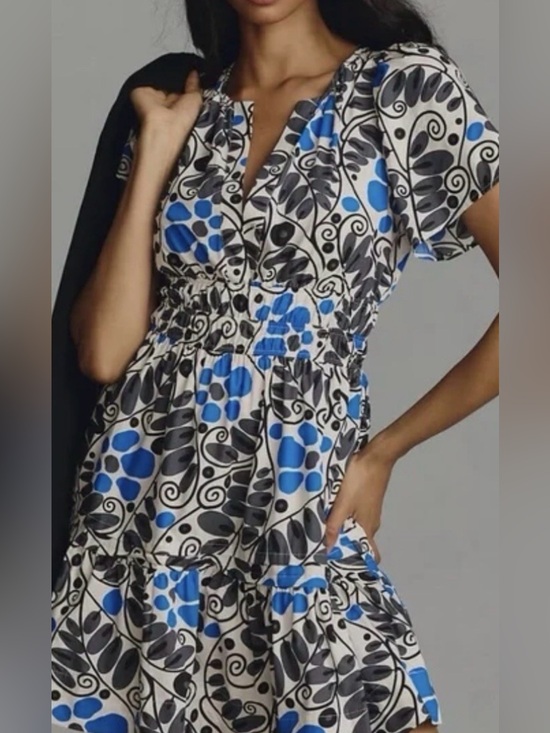 Anthropologie Dresses & Skirts - Anthropologie Somerset blue and black mini dress